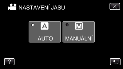 Záznam Nastavení jasu Jas si můžete nastavit na svou upřednostňovanou úroveň 1 Zvolte režim manuálního záznamu 5 Klepněte na MANUÁLNÍ 6 Upravte hodnotu jasu 0 Pokud je režim Intelligent Auto P,