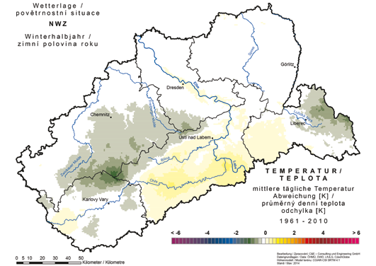 Například zvýšení četnosti situací se západním proudění pozo- cirkulační typ cirkulační typ á á Hoch Mitteleuropa (HM) und zyklonale Nordwestlage (NWZ).