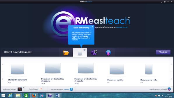 4.2 RM Easiteach Jedná se o interaktivní program, který slouží k přípravě materiálu určených k práci na interaktivní tabuli. Více informací získáte na stránce http://easiteach.com/worldwide.htm.
