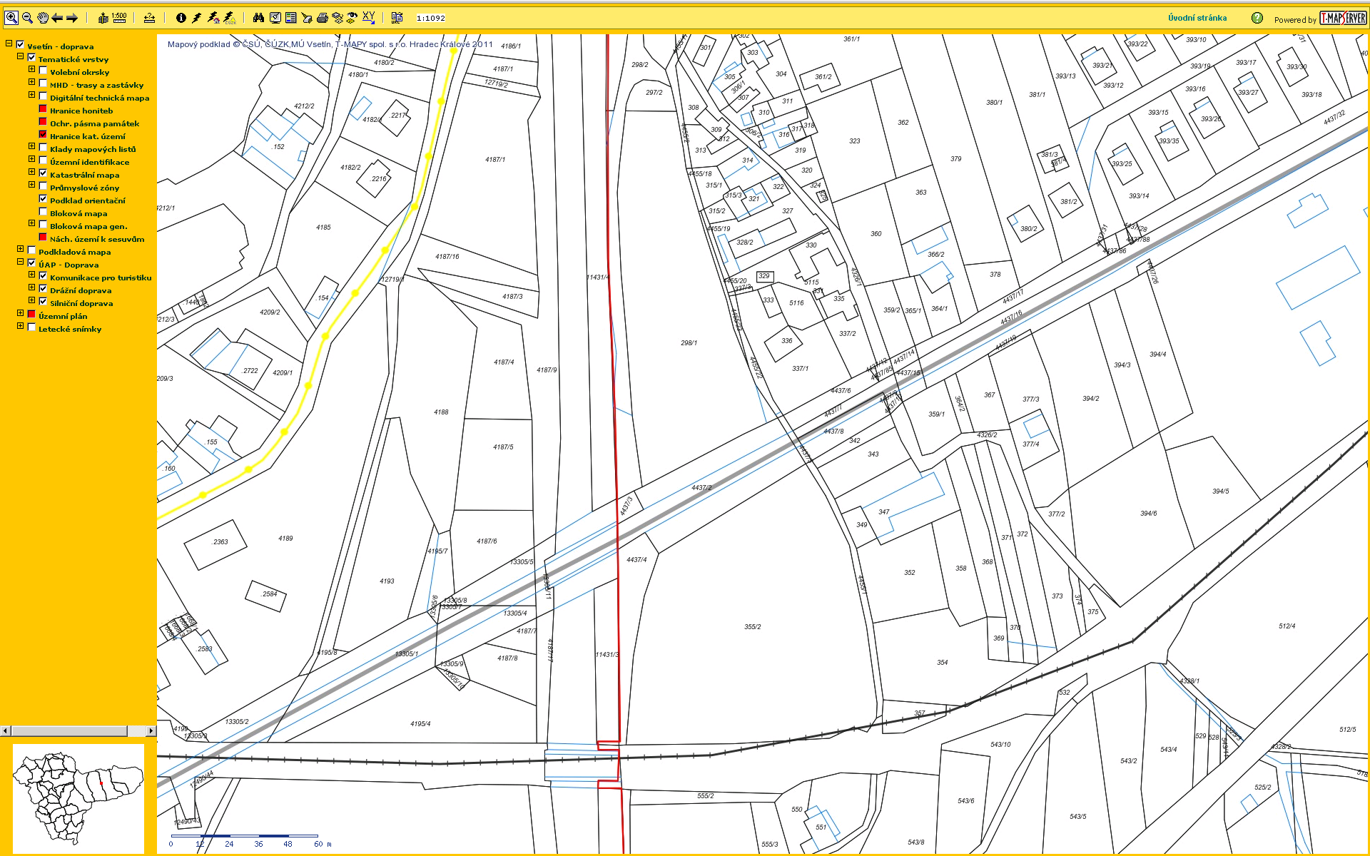 Mapový projekt Doprava Obsahuje tato data: Komunikace pro turistiku Cyklistická stezka, cyklotrasa