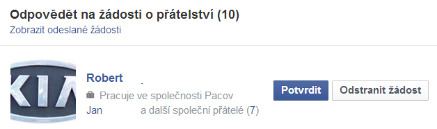 3.4.2 Jak Facebook funguje? Každý uživatel si vytvoří (pozve) své přátele, ostatní uživatele FB. Najde je a odešle pozvánku, oslovený ji může přijmout či odložit (zatím odmítnout).