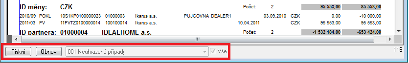 Jednou z možností tlačítka Funkce v PB verzi je i export dat do MS Excel. Stejnou funkčnost můžeme v NET verzi zajistit pomocí tlačítka Export a v části Data zvolíme Csv soubor.