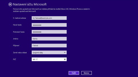 2.2.1 Možnost 1: Připojení k existujícímu účtu Microsoft I když k počítači nejste přihlášení pomocí účtu Microsoft, můžete tento účet už mít, pokud používáte jiné služby Microsoft, třeba Xbox,