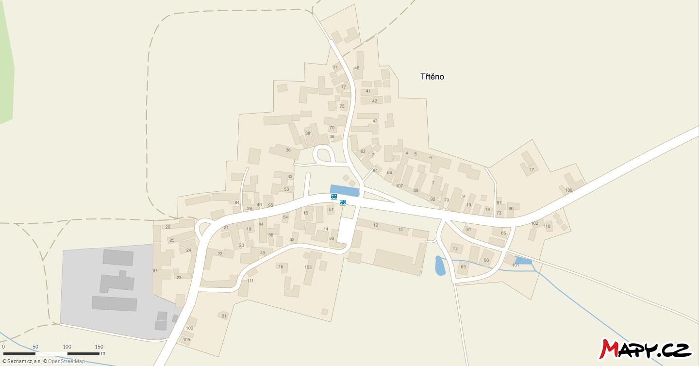 Obec se nachází severně 10 km od bývalého okresního města Louny. Od okraje Hlavního města Prahy je obec ve vzdálenosti 60 km.