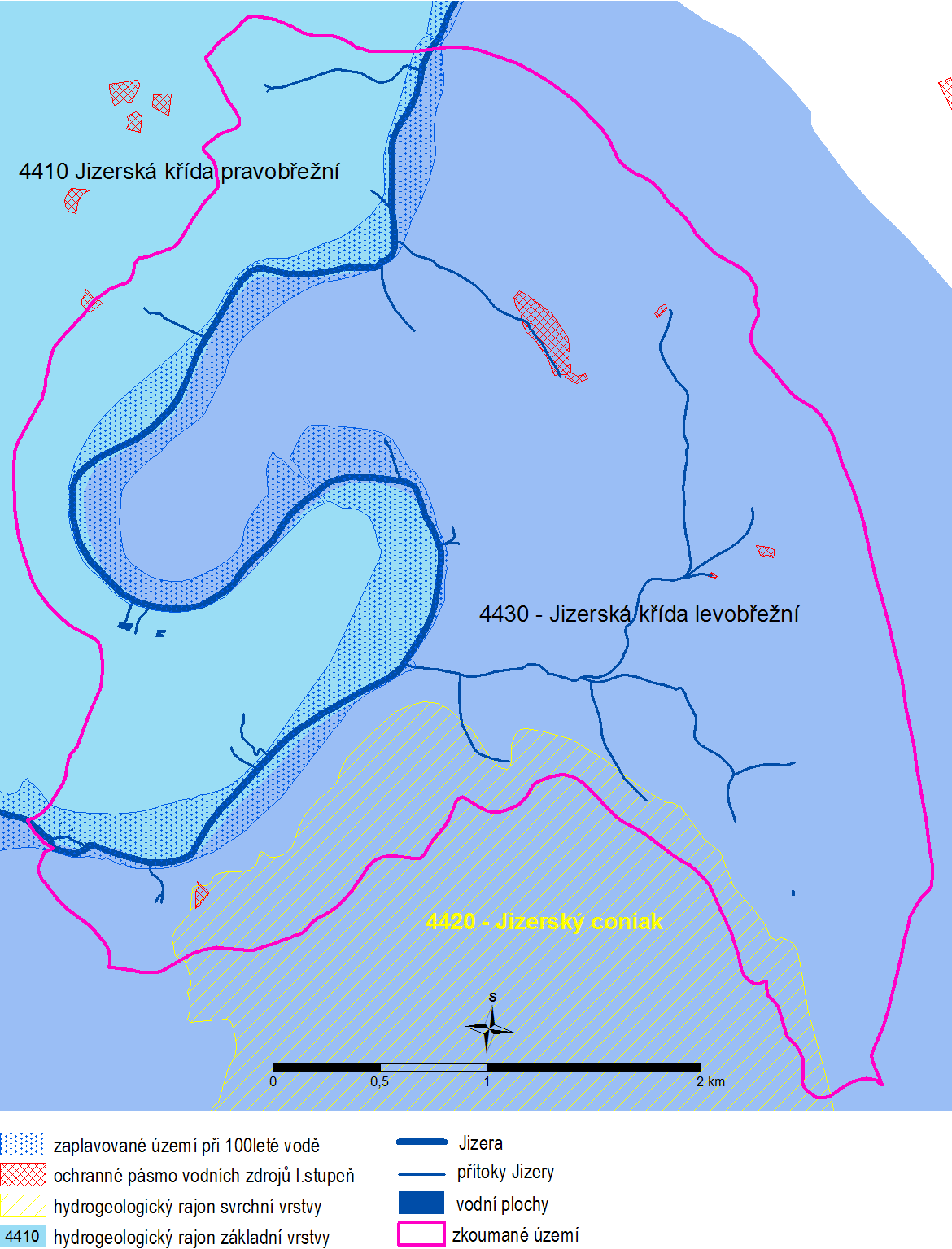 Mapa 7: Vodohospodářská charakteristika, 2012.