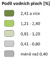 obrázek níže však plošné zastoupení vodních ploch není tak vysoké jako v porovnání s územím MAS Nízký Jeseník. Většina vodních ploch je napájena řekou Oskavou, která protéká územím.