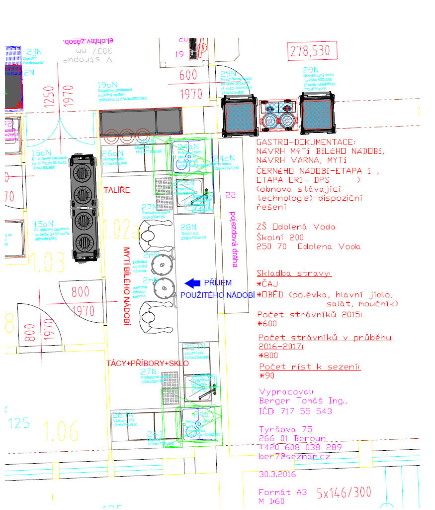 Dispoziční řešení 1NP etapa ER1 (doplnění mytí bílého nádobí) Vypracoval: