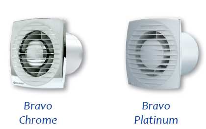 Bravo 100 Bravo 125 Bravo 150 Popis: Axiální ventilátory pro odsávání vzduchu přímo, nebo pomocí krátkého potrubí. Vhodné pro instalaci na stěnu i do stropu.