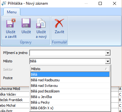 Startovní listina Startovní listinu můžete kdykoliv Upravit, závodníka Smazat, vytisknou Tisk nebo exportovat do Excelu. Startovní listina je seřazena abecedně podle jmen závodníků.