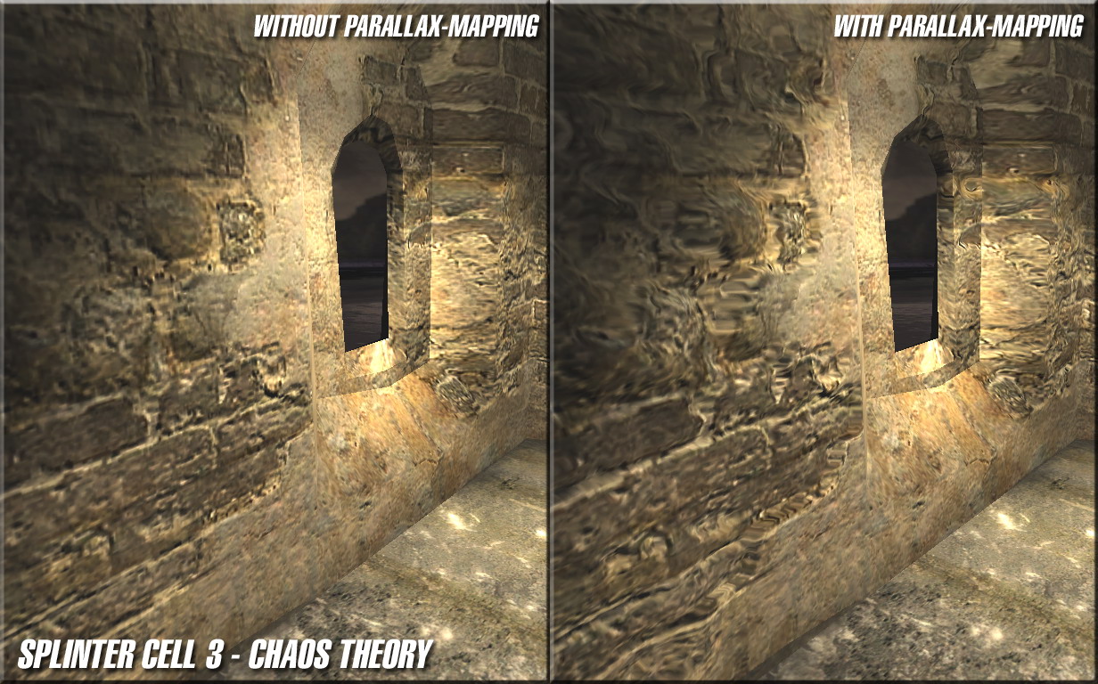 Obrázek 3.5: Ukázka parallax mappingu (zdroj: tomshardware.it) Obrázek 3.
