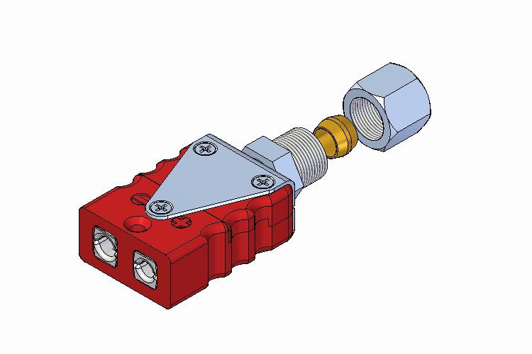 ermočlánkové konektory Miniaturní třípólová zásuvka pro odporové snímače pro třívodičové odporové snímače (Pt, Pt5,.