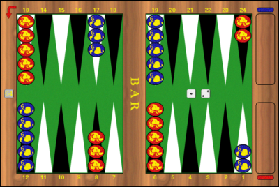 Obrázek 4.1: Hra Vrhcáby (Backgammon) 4.