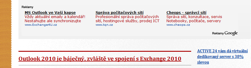 OBRÁZEK Č. 8: Reklama v obsahové síti AdWords Zdroj: http://www.myego.cz/ 5.6.3 Vyhledávače zboží Vyhledávače a srovnávače zboží jsou poměrně mladou formou internetového marketingu.