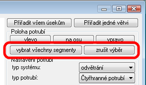 Pokud mají segmenty různé směry, tak máte možnost tyto problémy opravit a pokračovat např. ve výpočtu a návrhu trasy potrubí.