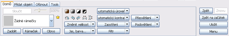 Kliknutím na tlačítko: Automatická úroveň a Automatický kontrast za vás program fotku upraví, tyto funkce