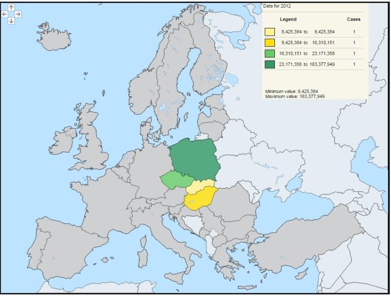 VISEGRÁDSKÁ SKUPINA - SROVNÁNÍ KAPACIT SPALOVEN Rozloha km 2 Počet obyvatel srovnávaný parametr Celková produkce komunálních odpadů [t] Polsko 311 888 38 062 535 11 295 000 297 Česko 78 864 10 516