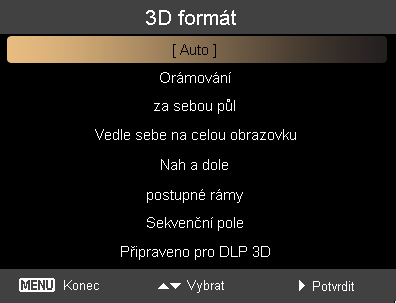 13 6 Pokud se obraz nezlepší, změňte nastavení 3D formát podle signálu na výstupu