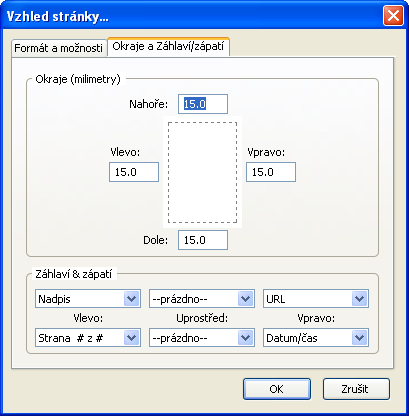 Strana 15 3.2 Nastavení vzhledu tisku stránky pro Mozilla Firefox 3.0 spustit aplikaci Mozilla Firefox 3.