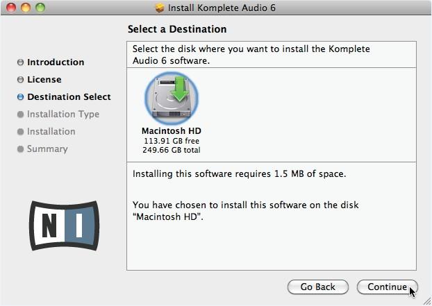 8. Zvolte disk, na který chcete instalovat