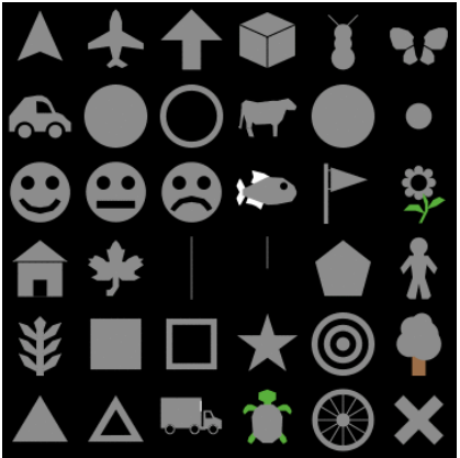 Průvodce editorem tvarů (Shapes Editor) Editor tvarů želv a spojů vám umožňuje vytvořit a uložit designy želv a spojů. NetLogo používá vektorové tvary, které lze zvětšovat a otáčet.