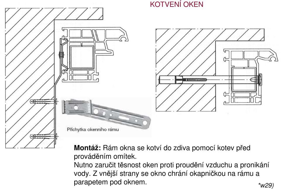 Nutno zaručit těsnost oken proti proudění vzduchu a