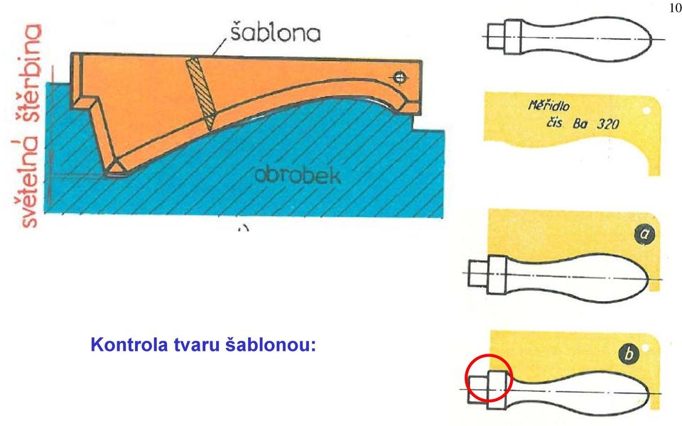 šablonou: