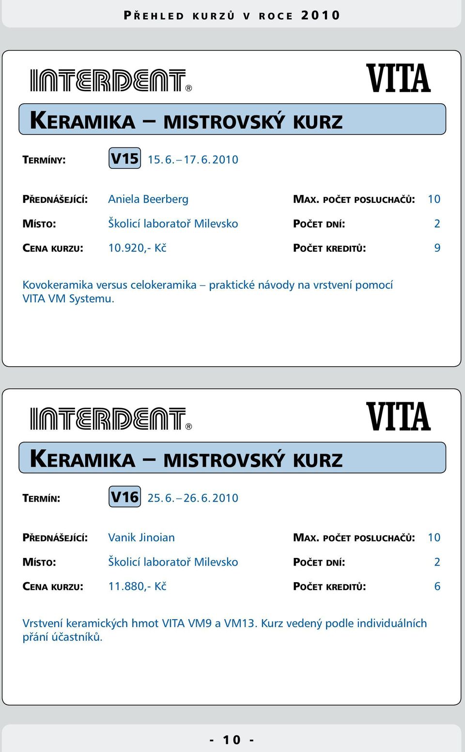 920,- Kč Počet kreditů: 9 Kovokeramika versus celokeramika praktické návody na vrstvení pomocí VITA VM Systemu.