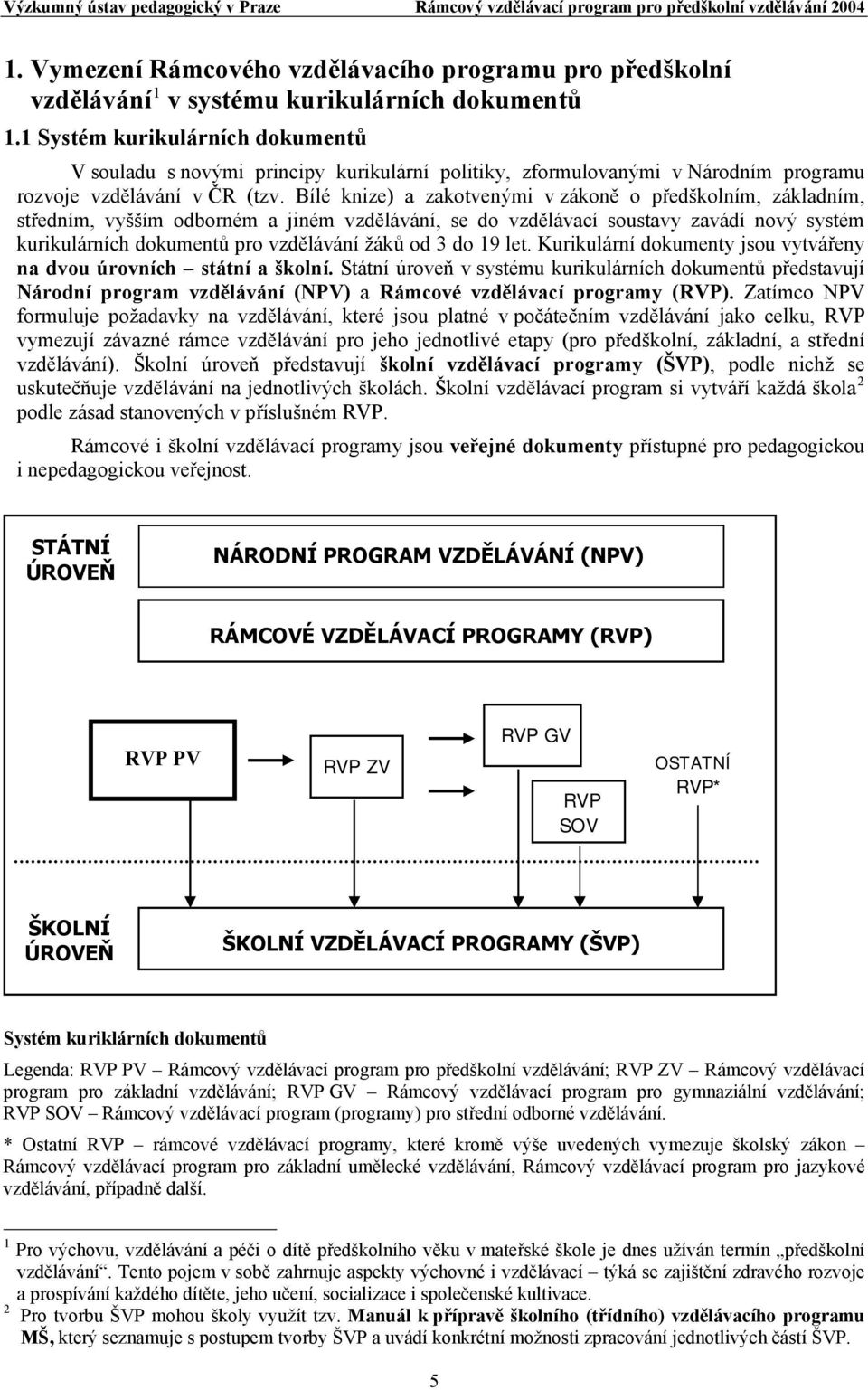 Bílé knize) a zakotvenými v zákoně o předškolním, základním, středním, vyšším odborném a jiném vzdělávání, se do vzdělávací soustavy zavádí nový systém kurikulárních dokumentů pro vzdělávání žáků od