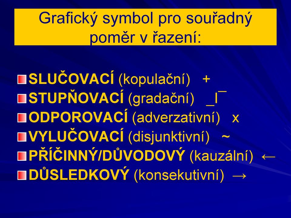 ODPOROVACÍ (adverzativní) x VYLUČOVACÍ