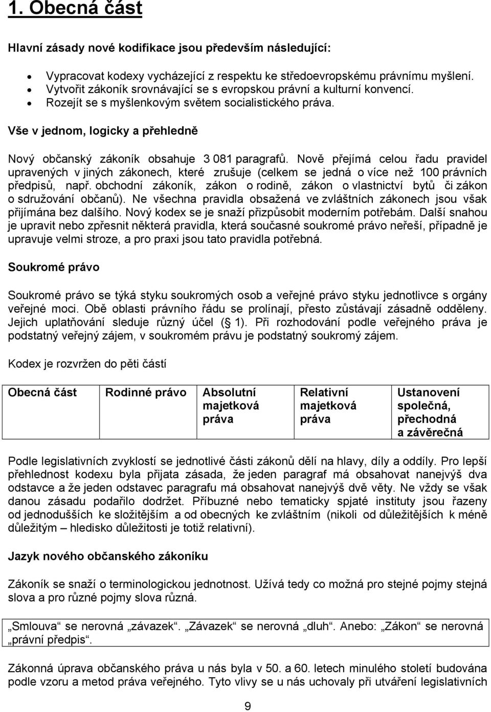 Vše v jednom, logicky a přehledně Nový občanský zákoník obsahuje 3 081 paragrafů.