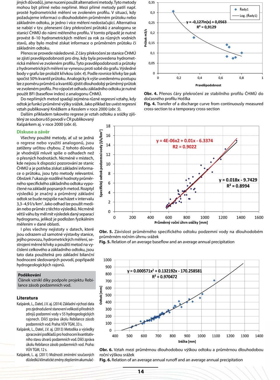 cz Příspěvek prošel lektorským řízením. Estimating of a baseflow in so far unobserved catchments (Trávníčková, A.; Kožín, R.