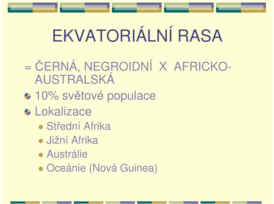 populace Lokalizace Střední Afrika