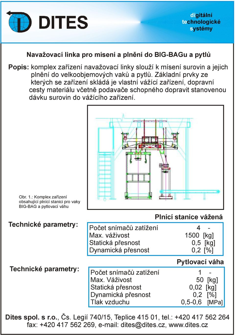 Základní prvky ze kterých se zařízení skládá je vlastní vážící zařízení, dopravní cesty materiálu včetně podavače schopného dopravit stanovenou dávku surovin do