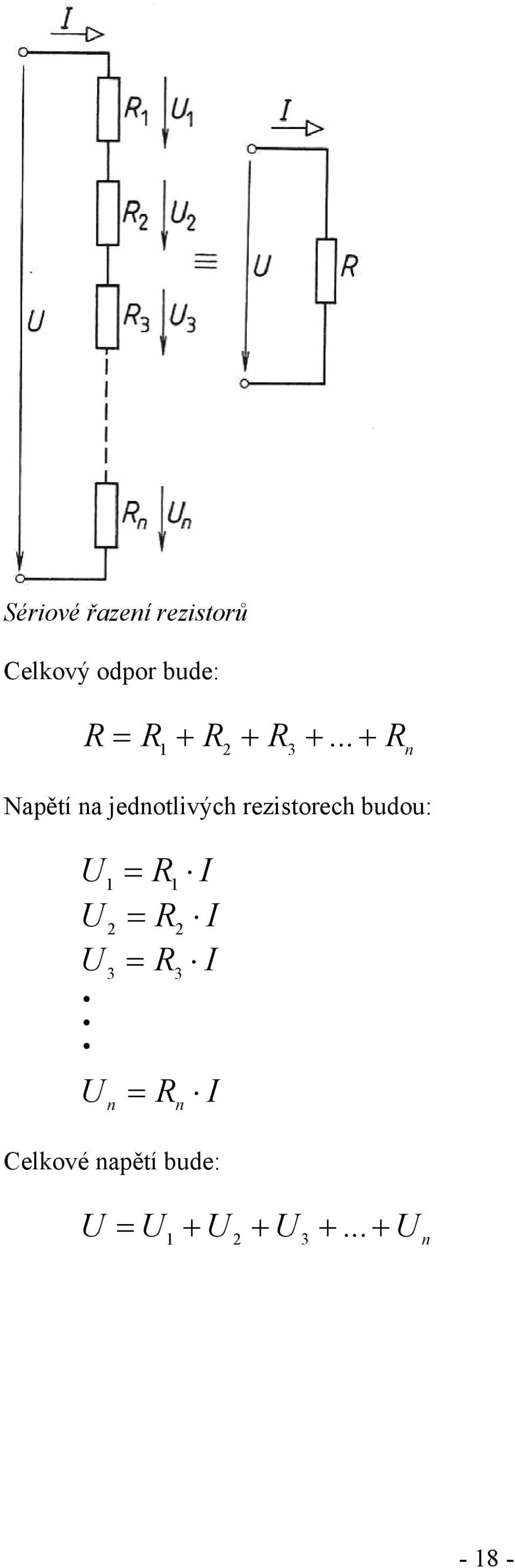 .. + 3 n Napětí na jednotlivých