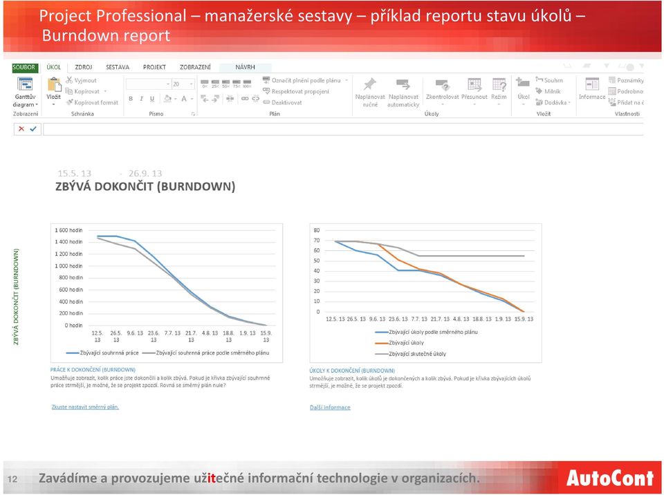 příklad reportu stavu