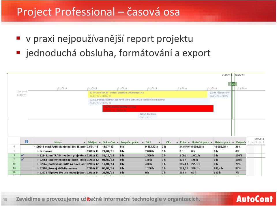 report projektu jednoduchá