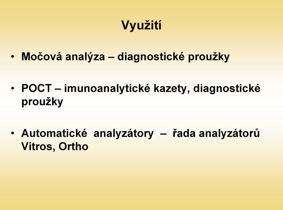 diagnostické proužky Automatické