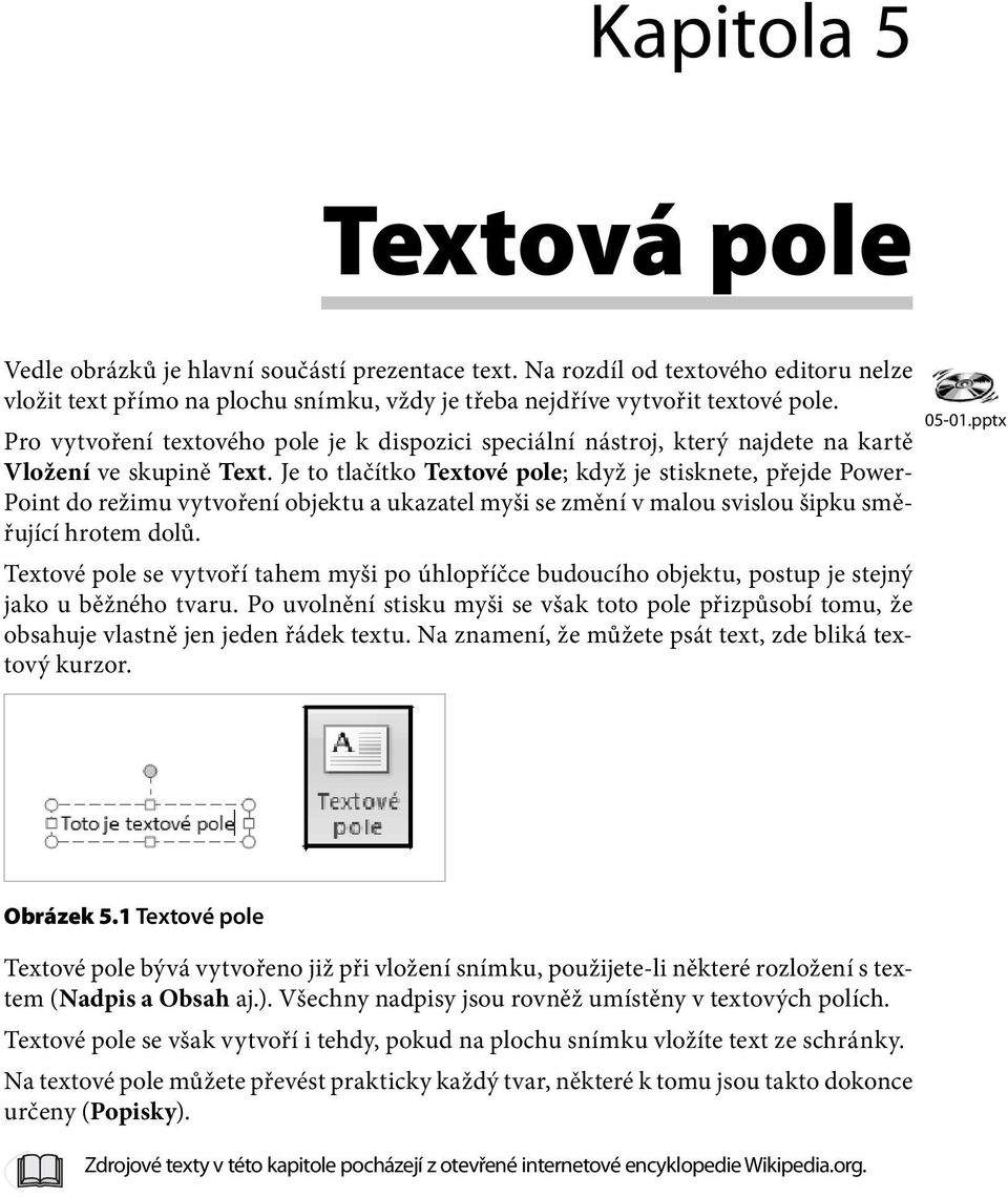 Je to tlačítko Textové pole; když je stisknete, přejde Power- Point do režimu vytvoření objektu a ukazatel myši se změní v malou svislou šipku směřující hrotem dolů.