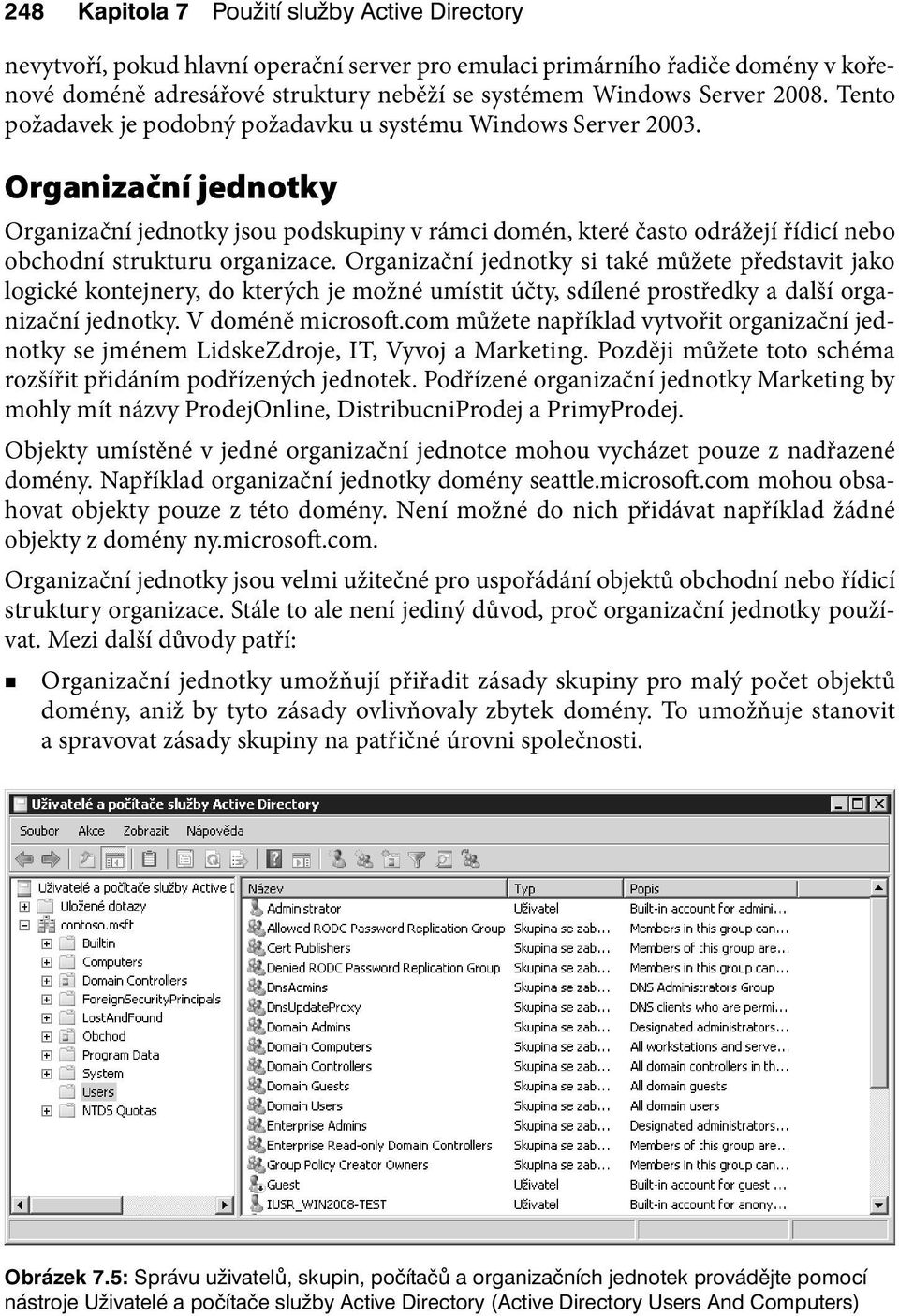 Organizační jednotky Organizační jednotky jsou podskupiny v rámci domén, které často odrážejí řídicí nebo obchodní strukturu organizace.