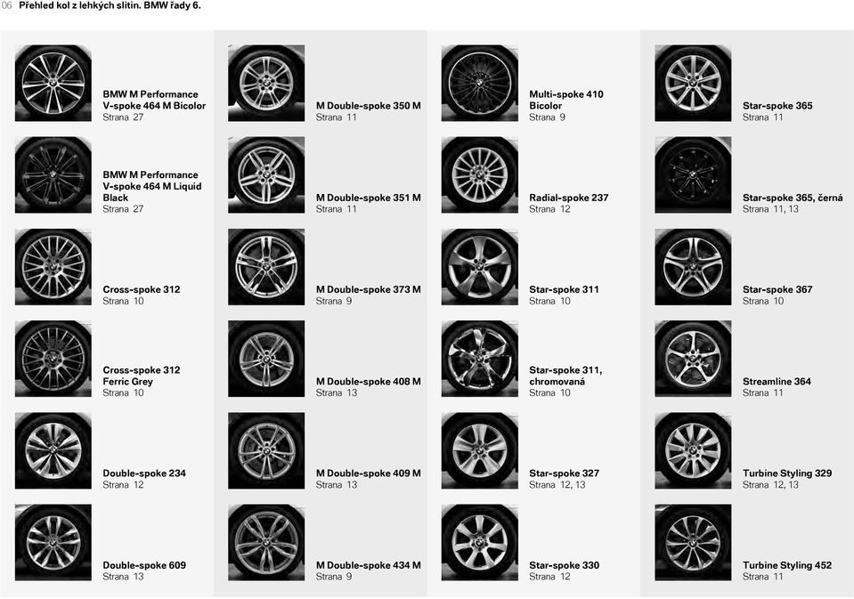 Double-spoke 351 M Strana 11 Radial-spoke 237 Strana 12 Star-spoke 365, černá Strana 11, 13 Cross-spoke 312 Strana 10 M Double-spoke 373 M Strana 9 Star-spoke 311 Strana 10 Star-spoke 367 Strana 10