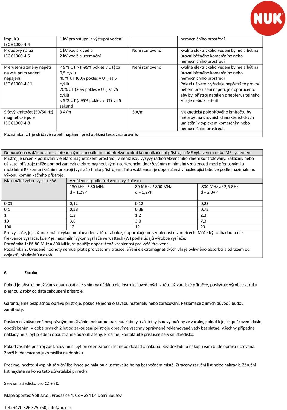 1 kv vodič k vodiči 2 kv vodič a uzemnění < 5 % UT > (>95% pokles v UT) za 0,5 cyklu 40 % UT (60% pokles v UT) za 5 cyklů 70% UT (30% pokles v UT) za 25 cyklů < 5 % UT (>95% pokles v UT) za 5 sekund