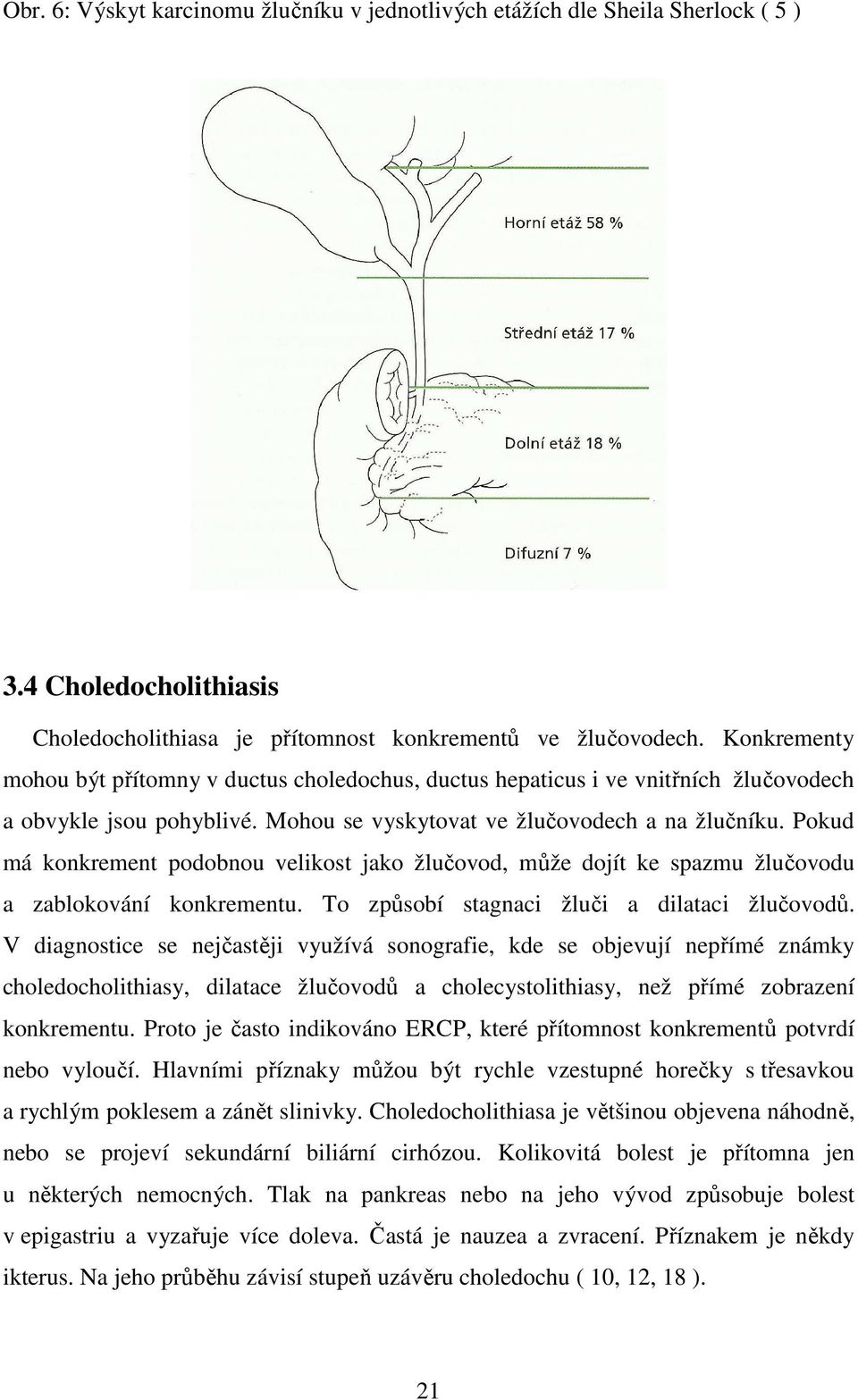 Pokud má konkrement podobnou velikost jako žlučovod, může dojít ke spazmu žlučovodu a zablokování konkrementu. To způsobí stagnaci žluči a dilataci žlučovodů.