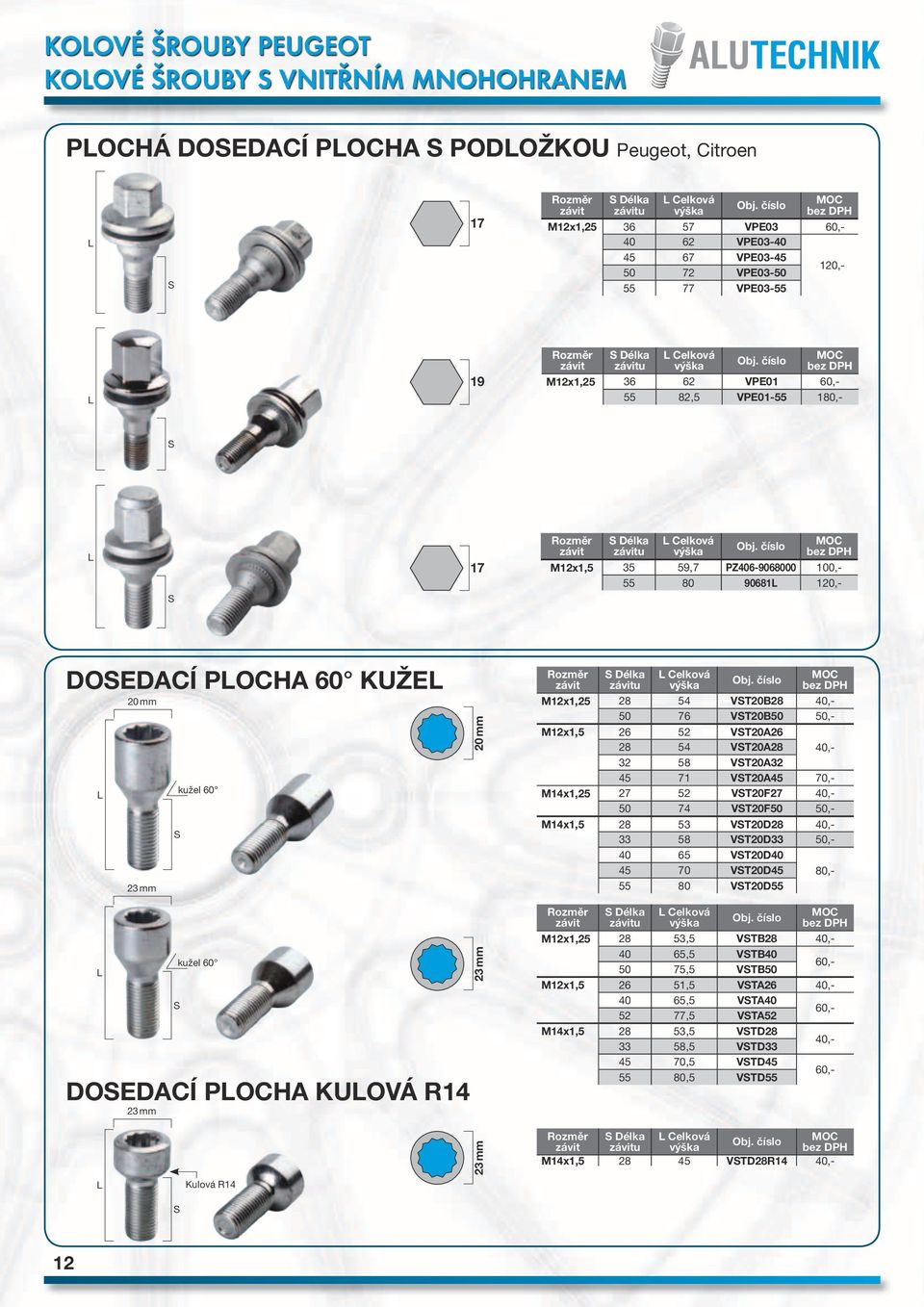 50 76 VST20B50 50,- M12x1,5 26 52 VST20A26 2 54 VST20A2 40,- 32 5 VST20A32 45 71 VST20A45 70,- M14x1,25 27 52 VST20F27 40,- 50 74 VST20F50 50,- M14x1,5 2 53 VST20D2 40,- 33 5 VST20D33 50,- 40 65