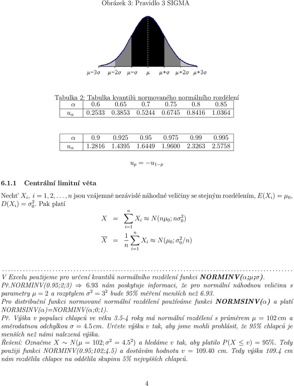 .., n jsou vzájemně nezávislé náhodné veličiny se stejným rozdělením, E(X i ) = µ 0, D(X i ) = σ0.