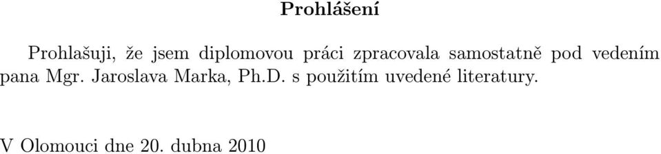 pana Mgr. Jaroslava Marka, Ph.D.