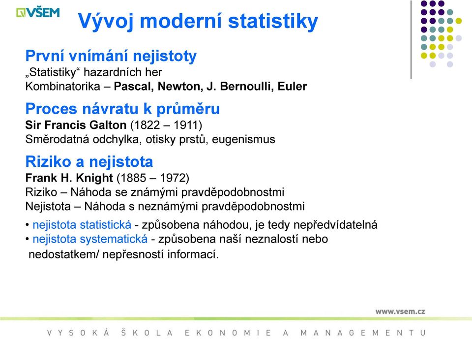 nejistota Frank H.