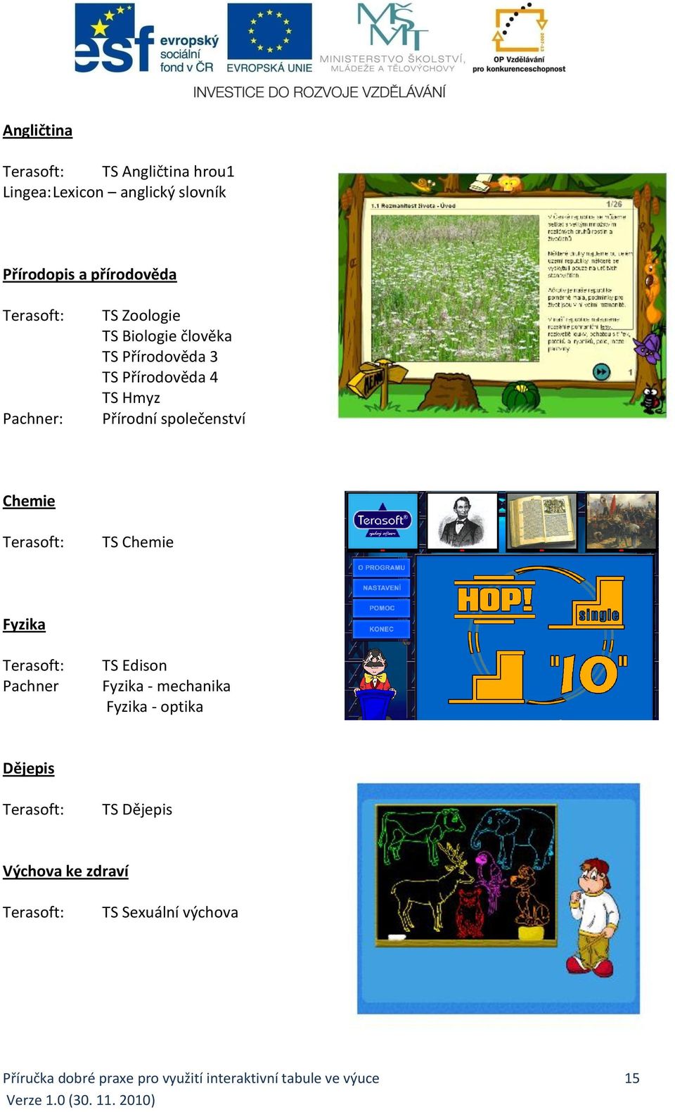 Terasoft: TS Chemie Fyzika Terasoft: Pachner TS Edison Fyzika - mechanika Fyzika - optika Dějepis Terasoft: TS