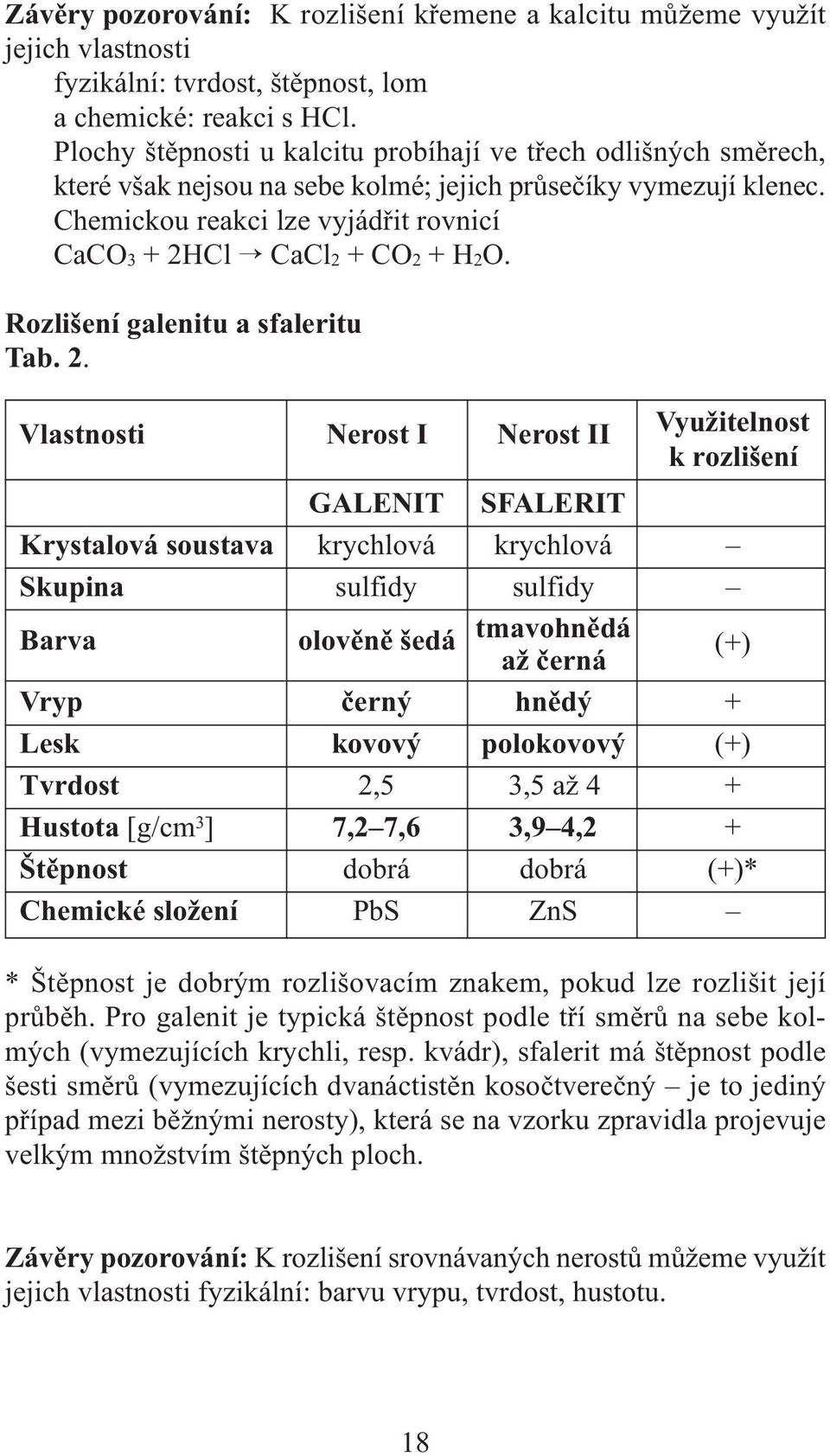 Chemickou reakci lze vyjádřit rovnicí CaCO3 + 2H