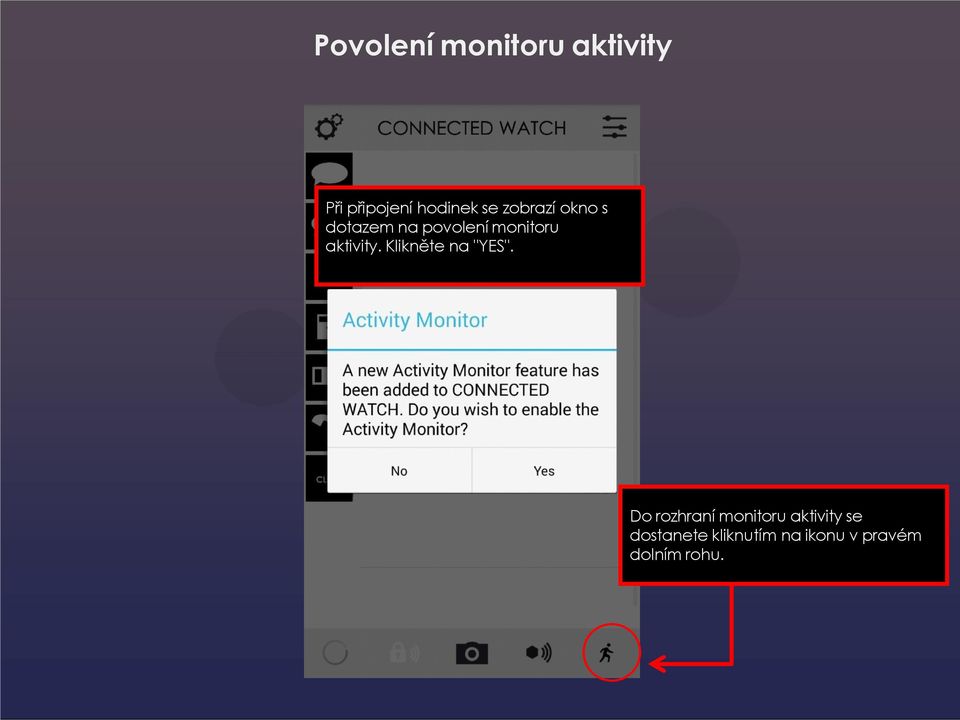 aktivity. Klikněte na "YES".
