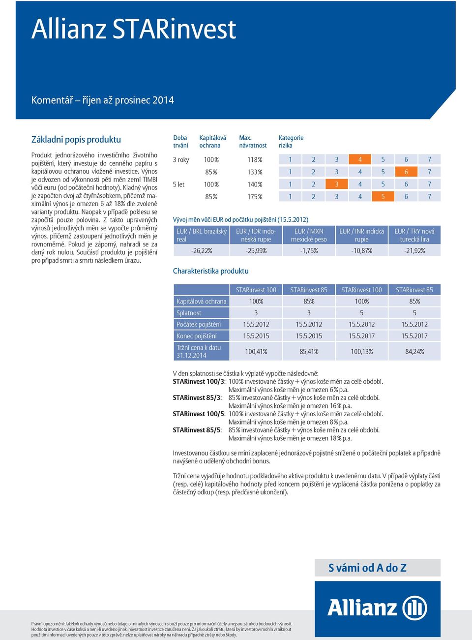 Kladný výnos je započten dvoj až čtyřnásobkem, přičemž maximální výnos je omezen 6 až 18% dle zvolené varianty produktu. Naopak v případě poklesu se započítá pouze polovina.